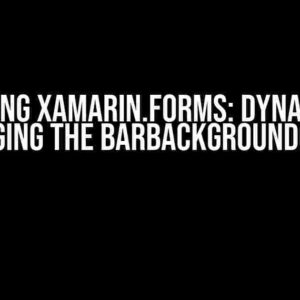 Mastering Xamarin.Forms: Dynamically Changing the BarBackgroundColor