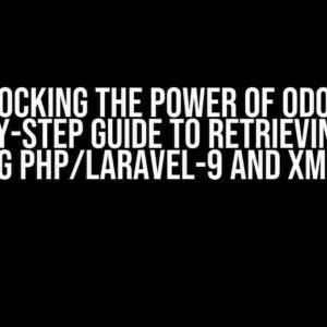 Unlocking the Power of Odoo: A Step-by-Step Guide to Retrieving Data using PHP/Laravel-9 and XMLRPC